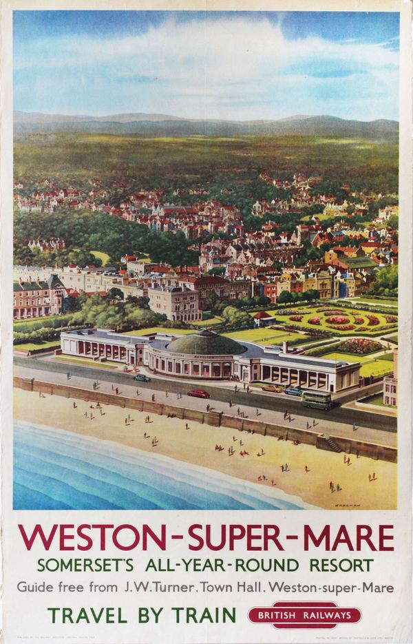 WILLIAM KROGMAN (1901-1979): WESTON-SUPER-MARE ADVERTISING POSTER