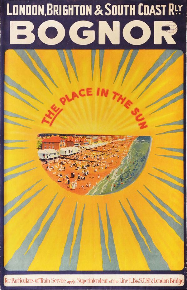 BOGNOR "THE PLACE IN THE SUN" ADVERTISING POSTER