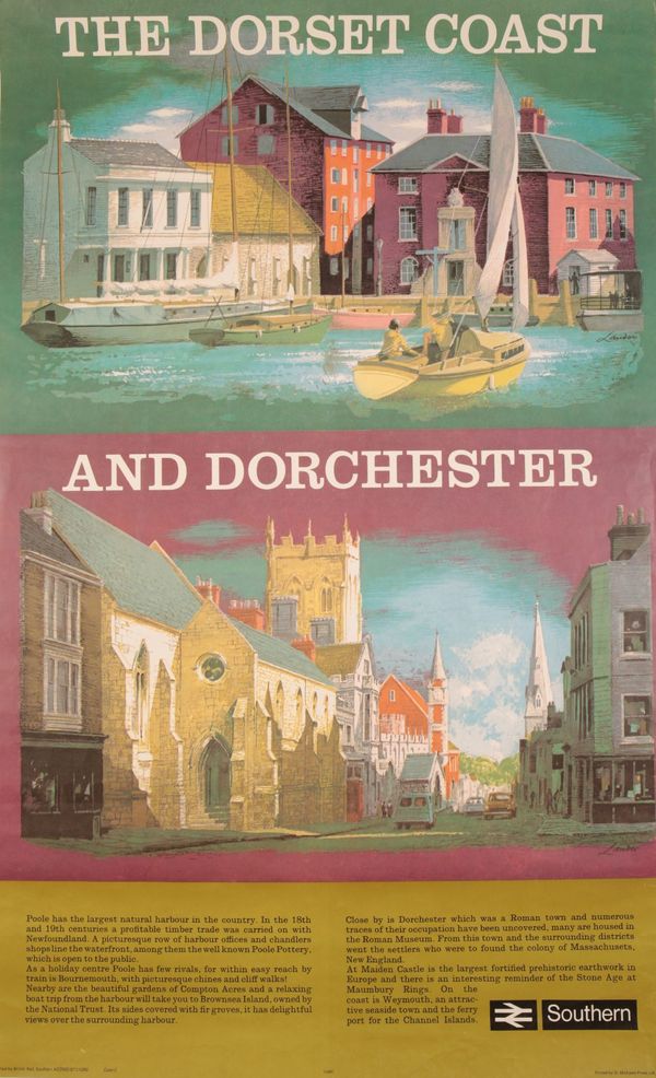 REGINALD MONTAGUE LANDER (1913-1980): THE DORSET COAST ADVERTISING POSTER