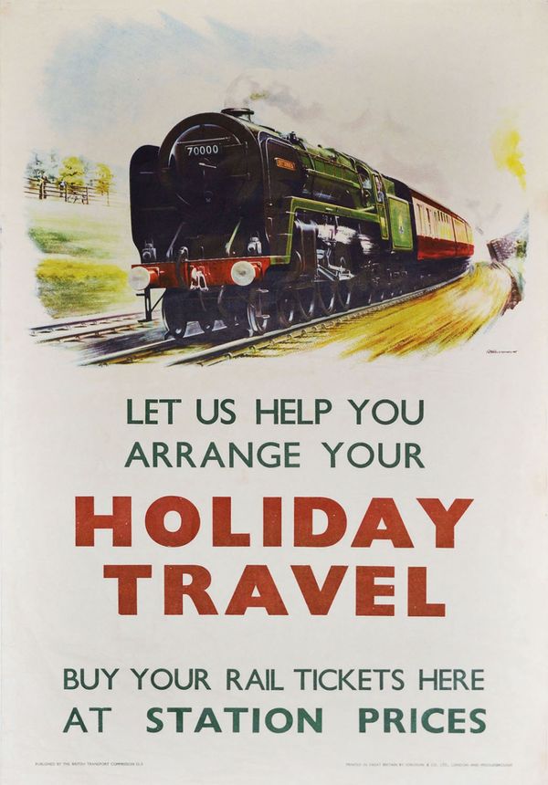 A.N. WOLSTENHOLME: HOLIDAY TRAVEL ADVERTISING POSTER