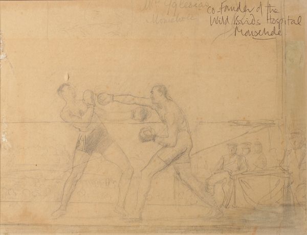 •DAME LAURA KNIGHT (1877-1970) A study of a boxing match