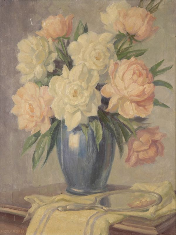 •H. DEARDEN (19th/20th Century) A still life study of flowers in a vase