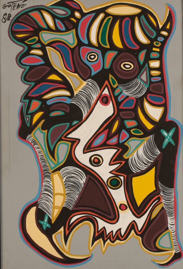 MARCEL GOTENE (Congolese, 1935-2013) Abstract figural composition