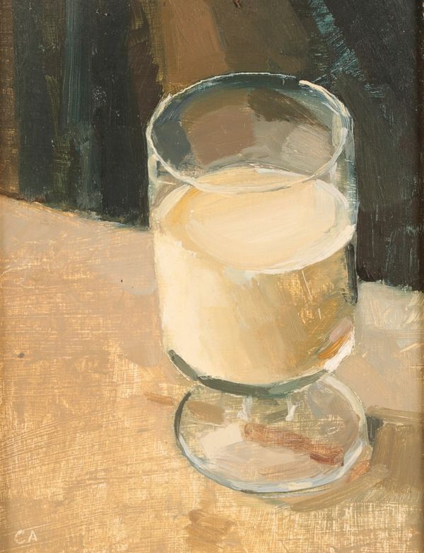 •CHRISTOPHER AGGS (b. 1952) 'A Glass of Milk'