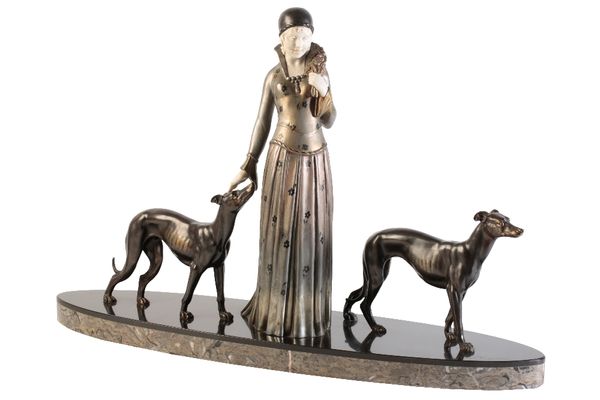 AFTER D.H CHIPARUS: AN ART DECO SPELTER AND IVORINE SCULPTURE