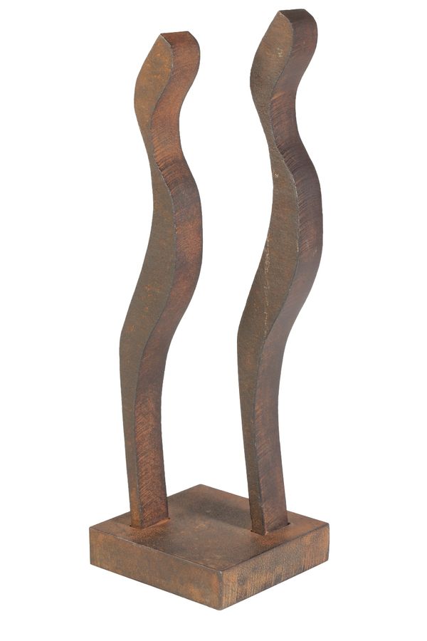 •TOLLECK WINNER (b.1959): "PEOPLE" BRONZE PATINATED SCULPTURE