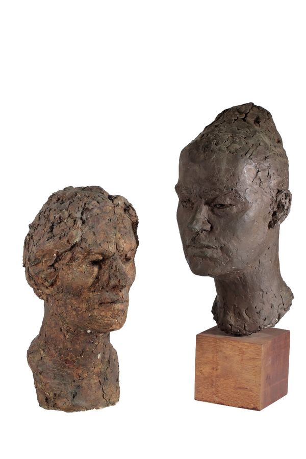 •LESLIE CHARLOTTE BENENSON R.E. (1941 - 2018): A BRONZED EFFECT CLAY MAQUETTE SCULPTURE