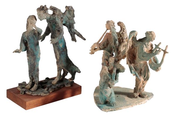 •LESLIE CHARLOTTE BENENSON R.E. (1941 - 2018): A PATINATED CLAY SCULPTURE