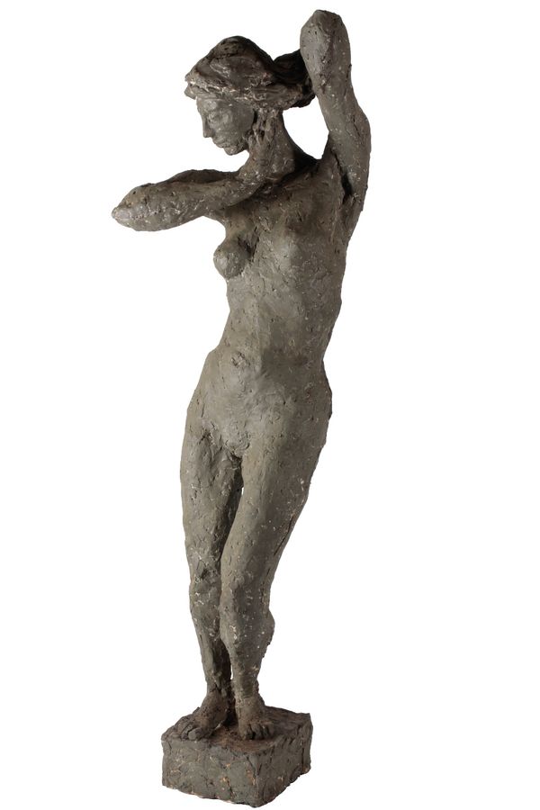 •LESLIE CHARLOTTE BENENSON R.E. (1941 - 2018): A BRONZED EFFECT SCULPTURE