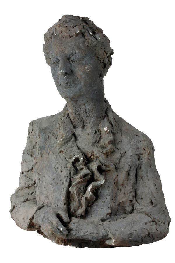 •LESLIE CHARLOTTE BENENSON R.E. (1941 - 2018): A LARGE BRONZED EFFECT PATINATED PLASTER SCULPTURE