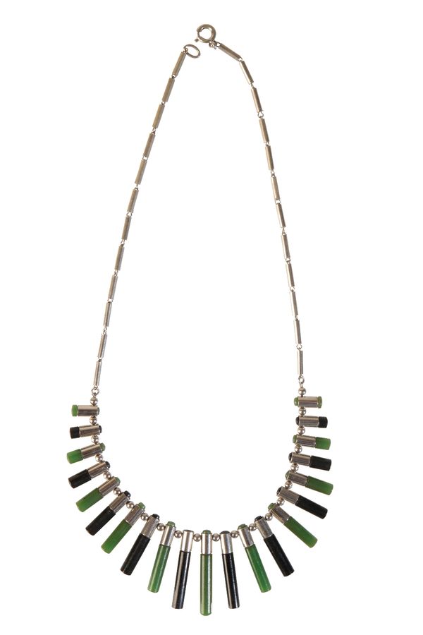 MANNER OF JAKOB BENGAL: AN ART DECO CHROME NECKLACE