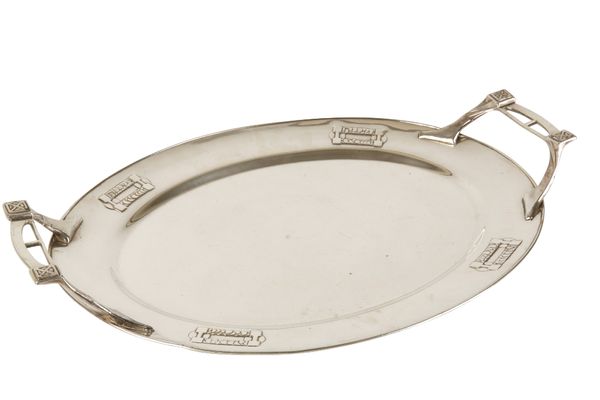 SECESSIONIST SILVER PLATED TRAY