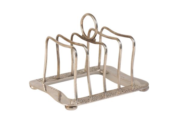 LIBERTY & CO: A SILVER FOUR DIVISION TOAST RACK