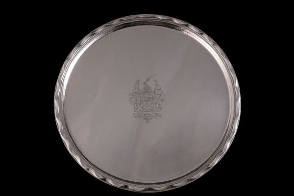 MEDICAL AND MILITARY INTEREST: AN ARTS AND CRAFTS STYLE SILVER SALVER