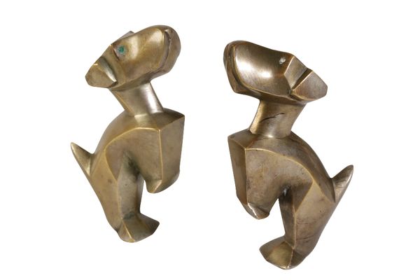 PAIR OF ART DECO BRONZED "SCOTTIE" DOGS