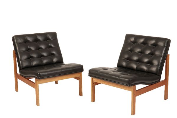•OLE GJERLOV - KNUDSEN & TORBEN LIND FOR FRANCE & SON: A PAIR OF MODULINE CHAIRS