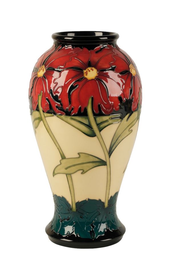 MOORCROFT: A " CROWN OF FLOWERS" LIMITED EDITION VASE