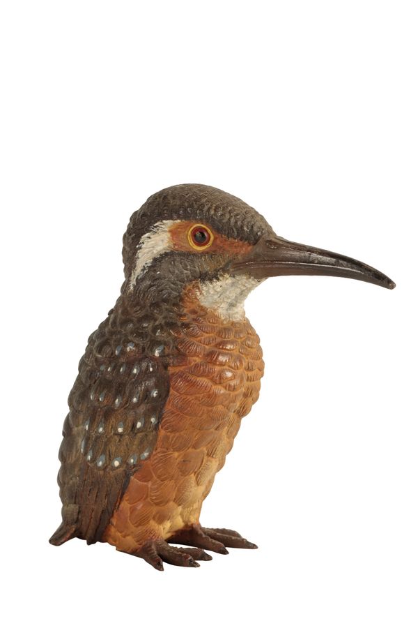 AUSTRIAN COLD PAINTED BRONZE OF A KINGFISHER