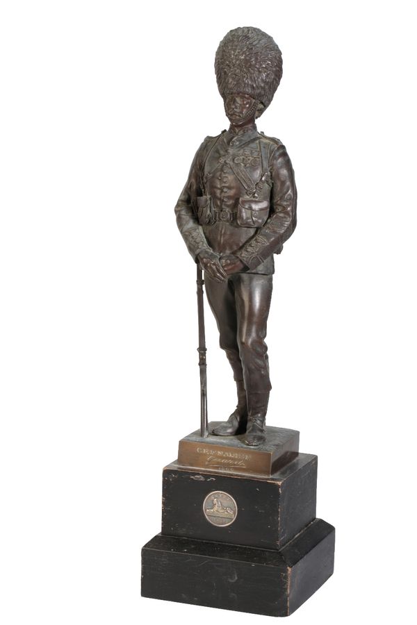 GEORGE EDWARD WADE (1853-1933) A bronze figure of a Grenadier Guard