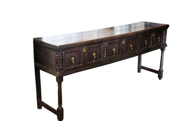 A WILLIAM AND MARY OAK DRESSER