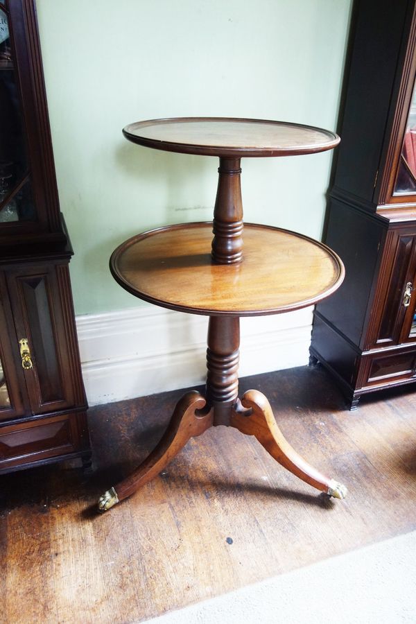 A GEORGE III MAHOGANY DUMB WAITER