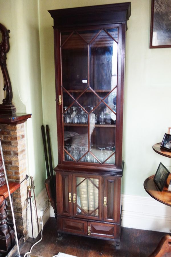 A PAIR OF LATE VICTORIAN MAHOGANY LIBRARY CABINETS