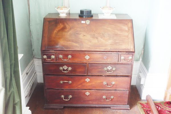 A GEORGE III MAHOGANY BUREAU