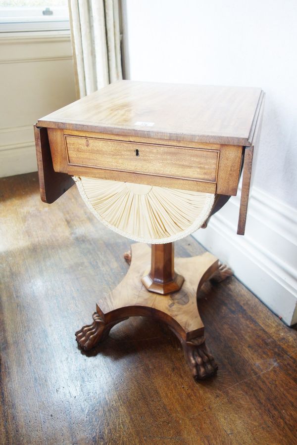 A REGENCY MAHOGANY PEMBROKE WORK TABLE