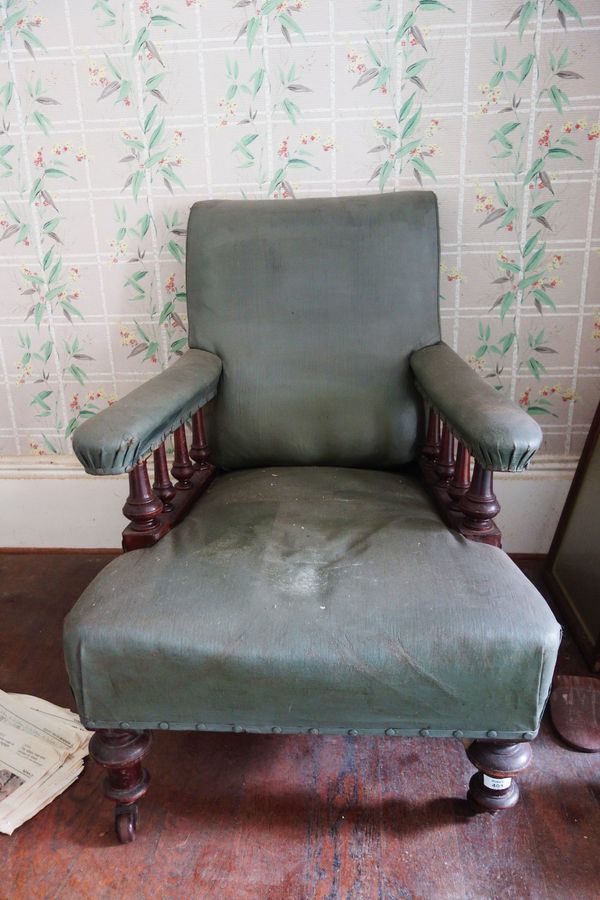 A VICTORIAN ARMCHAIR