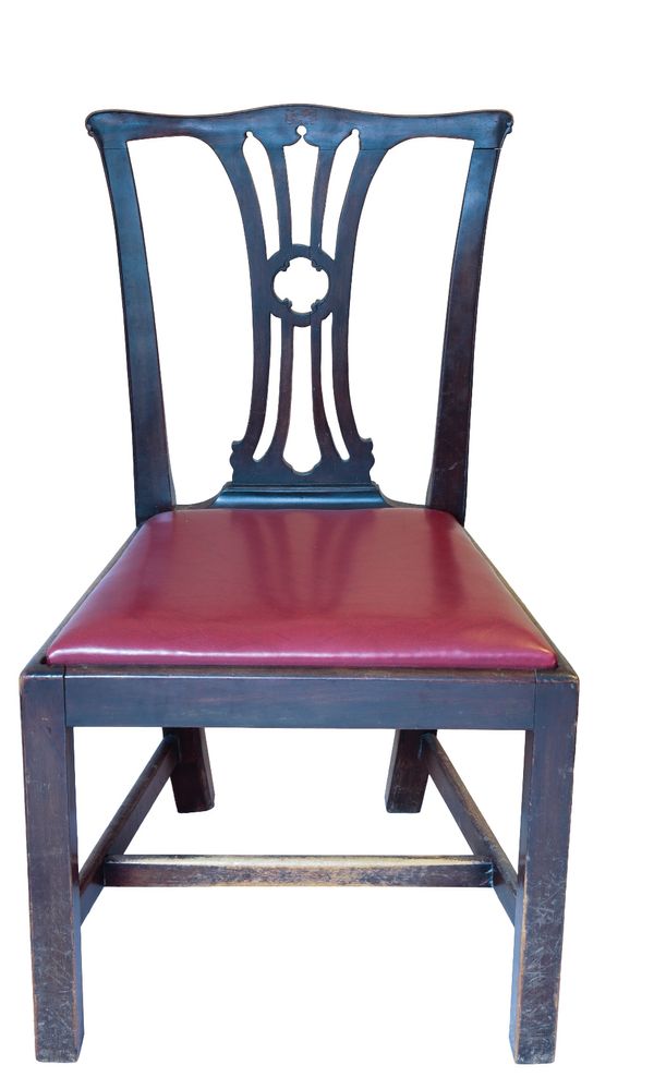 A SET OF SIX GEORGE III STYLE MAHOGANY DINING CHAIRS