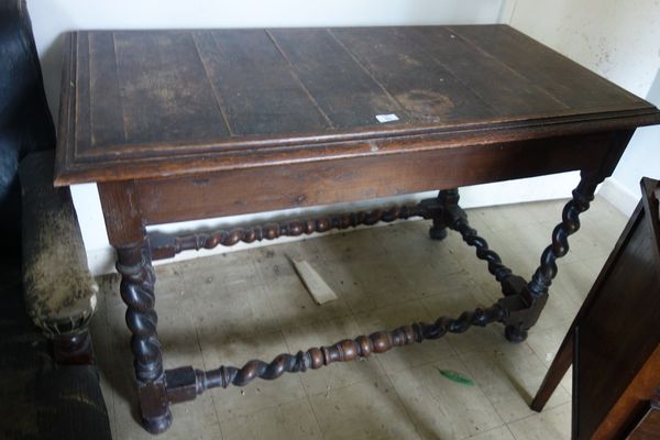 A 17TH CENTURY STYLE OAK SIDE TABLE