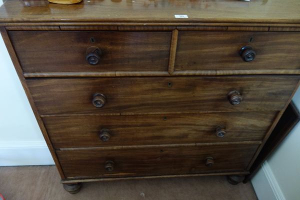 AN EARLY VICTORIAN MAHOGANY CHEST