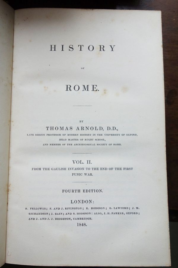 THOMAS ARNOLD DD "The History of Rome"