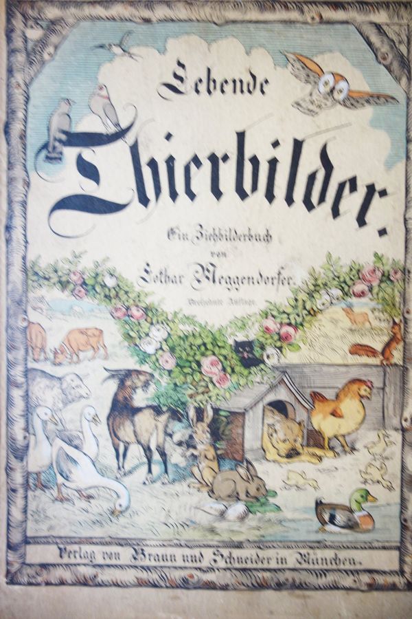 LEBENDE THIERBILDER: A Children's Book, with verse