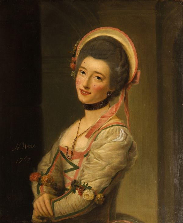 CIRCLE OF NATHANIEL HONE (1718-1784) A portrait of Madame Zamparini
