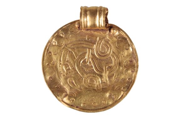 ANGLO- SAXON GOLD "BRACTEATE" PENDANT, circa 500AD - 550AD