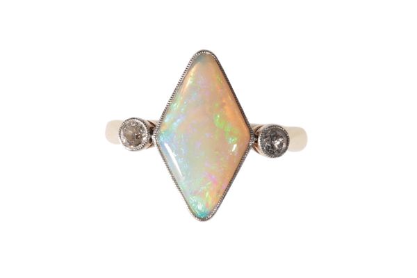 OPAL AND DIAMOND RING