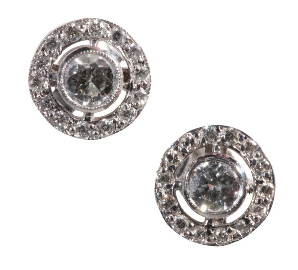 DIAMOND SET HALO EARRINGS