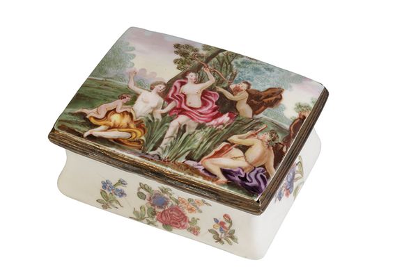 CONTINENTAL ENAMEL SNUFF BOX, 18TH / 19TH CENTURY