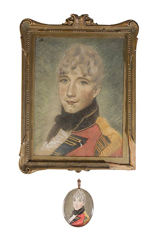 PORTRAIT AND A MINIATURE OF GEORGE HAMILTON