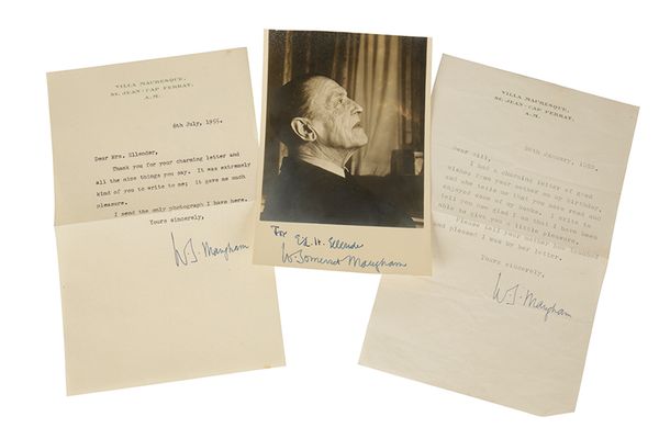 SIGNED LETTER FROM WILLIAM SOMERSET MAUGHAM DATED FROM 6 TH JULY 1955