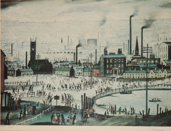 •LAURENCE STEPHEN LOWRY (1887-1976) 'An Industrial Town'