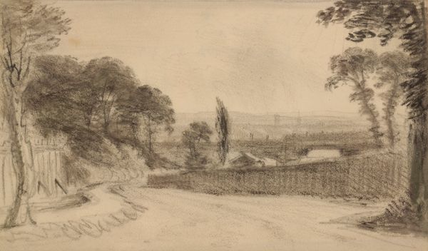 WILLIAM CROTCH (1775-1847) A rural lanscape with tree lined path to the centre