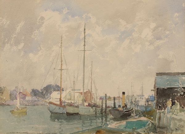 •WILLIAM LEE HANKEY (1869-1952) 'Littlehampton Harbour'