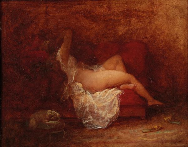 ATTRIBUTED TO HENRI CHARLES ANTOINE BARON (1816-1885) A scantily dressed female reclining