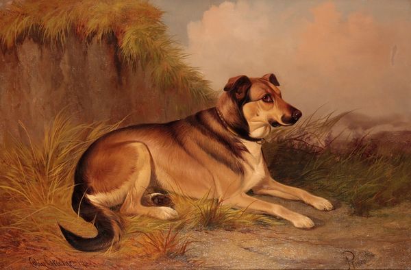 COLIN GREENE (19th/20th century) 'Prince' a recumbent hound in a landscape