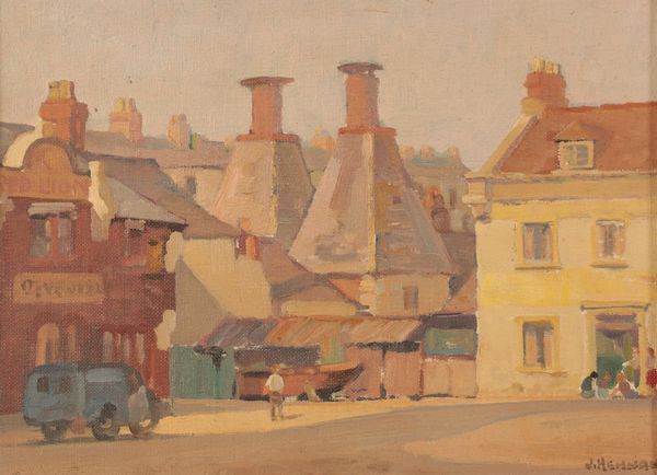 •JOSEPH EDWARD HENNAH (1896-1963) 'Hope Square, Weymouth, 1956' 