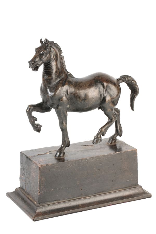 AFTER THE ANTIQUE: A BRONZE STUDY OF A PRANCING HORSE