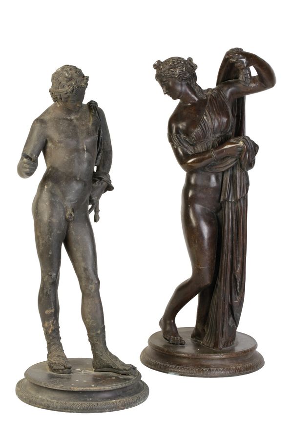 NEAPOLITAN SCHOOL, 19th century After the Antique, the standing figure of Narcissus