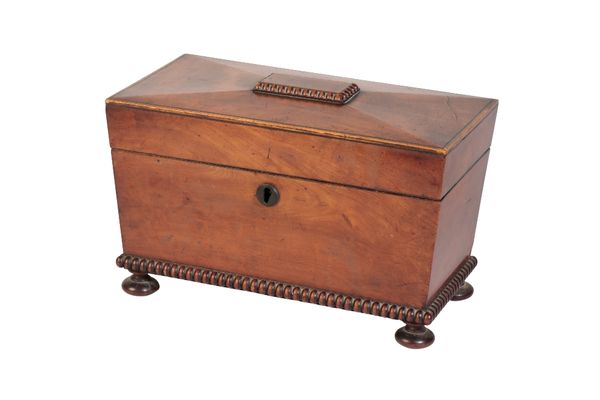 REGENCY MAHOGANY TEA CADDY